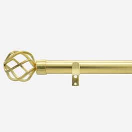 28mm Allure Classic Brushed Gold Cage Eyelet Curtain Pole