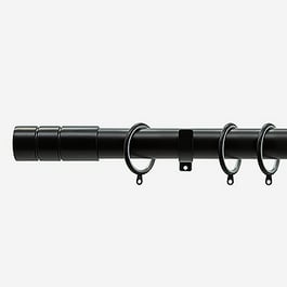 28mm Allure Classic Matt Black Barrel Curtain Pole