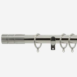 28mm Allure Stainless Steel Effect Barrel Curtain Pole
