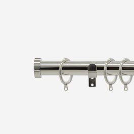 28mm Allure Classic Stainless Steel Stud Curtain Pole