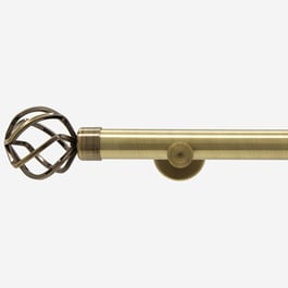 28mm Allure Signature Antique Brass Cage Eyelet Curtain Pole