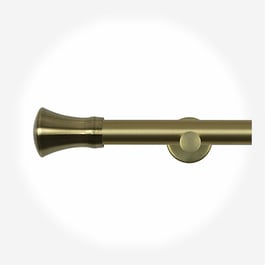28mm Allure Signature Antique Brass Trumpet Eyelet Curtain Pole Curtain Pole