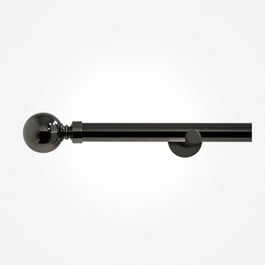 28mm Allure Signature Black Nickel Ball Eyelet Curtain Pole