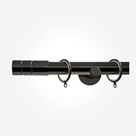 28mm Allure Signature Black Nickel Barrel Curtain Pole