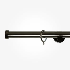 28mm Allure Signature Black Nickel Stud Curtain Pole