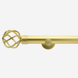 28mm Allure Signature Brushed Gold Cage Eyelet Curtain Pole