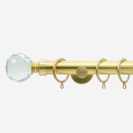 28mm Allure Signature Brushed Gold Crystal Curtain Pole