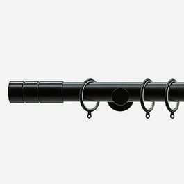 28mm Allure Signature Matt Black Barrel Curtain Pole