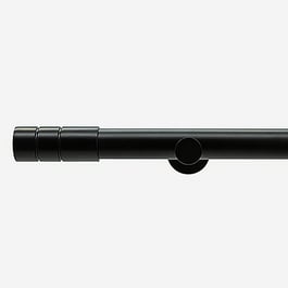 28mm Allure Signature Matt Black Barrel Eyelet Curtain Pole