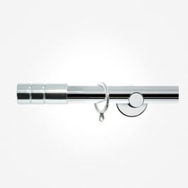 28mm Allure Signature Polished Chrome Barrel Curtain Pole