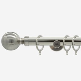28mm Allure Signature Stainless Steel Ball Curtain Pole