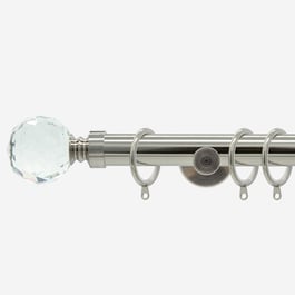 28mm Allure Signature Stainless Steel Crystal Curtain Pole
