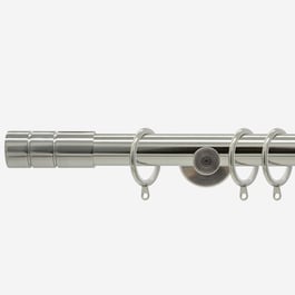 28mm Allure Signature Stainless Steel Effect Barrel Curtain Pole