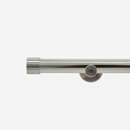 28mm Allure Signature Stainless Steel Effect End Cap Eyelet Curtain Pole