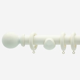 28mm Prime Ivory Ball  Curtain Pole