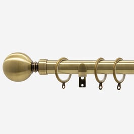 35mm Allure Classic Antique Brass Ball Finial Curtain Pole