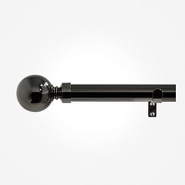 35mm Allure Classic Black Nickel Ball Finial Eyelet Curtain Pole