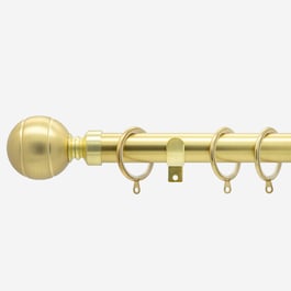 35mm Allure Classic Brushed Gold Lined Ball Curtain Pole Curtain Pole