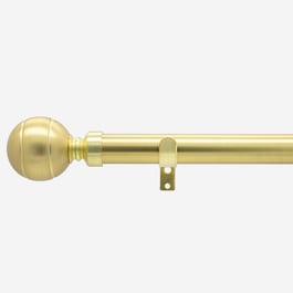 35mm Allure Classic Brushed Gold Lined Ball Eyelet Curtain Pole
