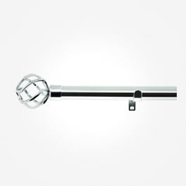 35mm Allure Classic Polished Chrome Cage Finial Eyelet Curtain Pole