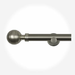 35mm Allure Signature Brushed Steel Lined Ball Eyelet Curtain Pole Curtain Pole