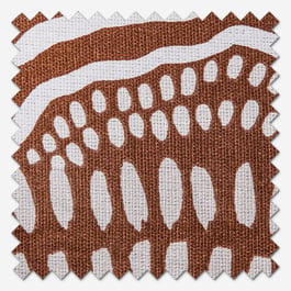 Hoem Nola Abstract Chestnut Eyelet Ready Made Curtain