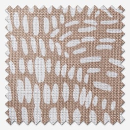 Hoem Nola Abstract Oat Eyelet Ready Made Curtain