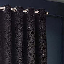 Paoletti Galaxy Black Eyelet Ready Made Curtain