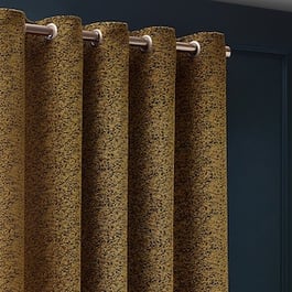 Paoletti Galaxy Gold Eyelet Ready Made Curtain