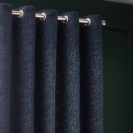Paoletti Galaxy Navy Eyelet Ready Made Curtain