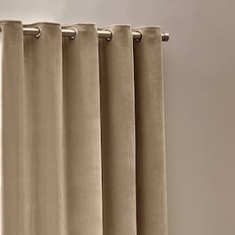 Chenille Opulence Natural Eyelet Ready Made Curtain