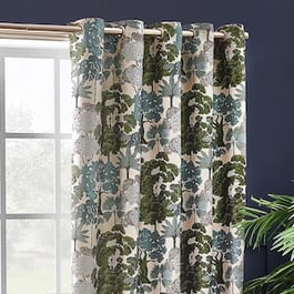Wylder Woodlands Green Eyelet Ready Made Curtain