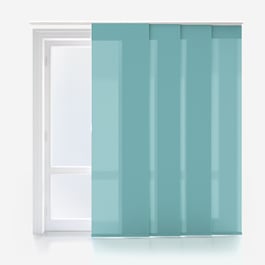 Touched By Design Deluxe Plain Ocean Green Panel Blind