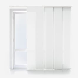 Touched By Design Deluxe Plain Porcelain White Panel Blind