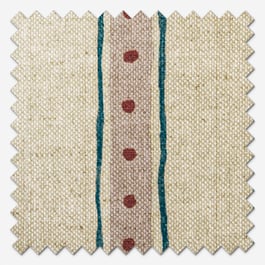Emily Bond Block Printed Stripe Pink & Blue Roller Blind