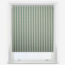Emily Bond Block Printed Stripe Blue & Green Roller Blind