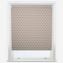 Emily Bond Hawthorn Swiss red Roller Blind