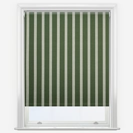 Emily Bond Parasol Stripe Fern Green Roller Blind
