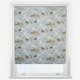 Sophie Allport Forest Ponies Soft Pink Roller Blind