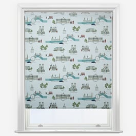 Sophie Allport London Scene White & Blue Roller Blind