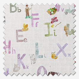 Sonova Studio Farm Alphabet Blush Pink Roller Blind