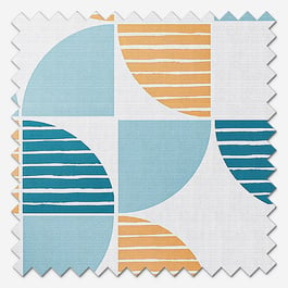 Sonova Studio Kolken Tangerine Blue Roller Blind