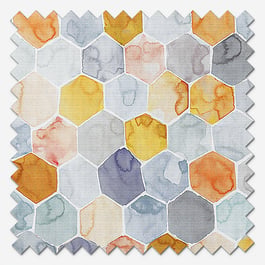 Sonova Studio Mosaic Indigo Orange Roller Blind