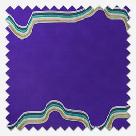 Sonova Studio Retro Wave Electric Blue Roller Blind