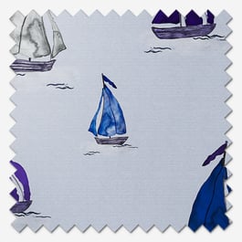 Sonova Studio Seashore Sails Deep Ocean Blue Roller Blind