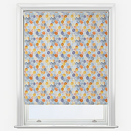 Sonova Studio Mosaic Indigo Orange Roller Blind