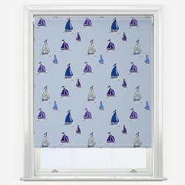Sonova Studio Seashore Sails Deep Ocean Blue Roller Blind