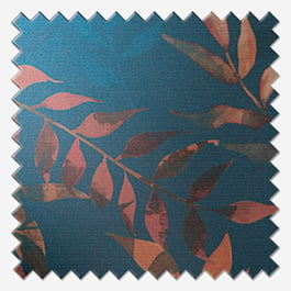 Sonova Studio Kaleidoscope Leaves Blue Rust Roller Blind