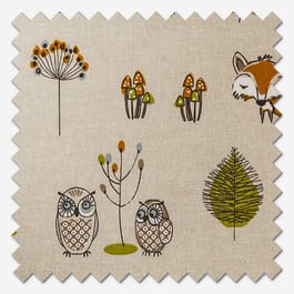 Woodland Fox Multi Curtain