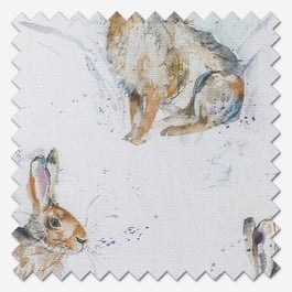 Voyage Hurtling Hares Linen Curtain
